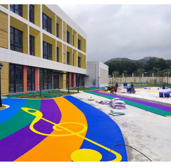 塑膠場地施工實景圖2